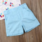 Summer Shirt+Shorts Bottoms  2Pcs Clothes 1-6Y