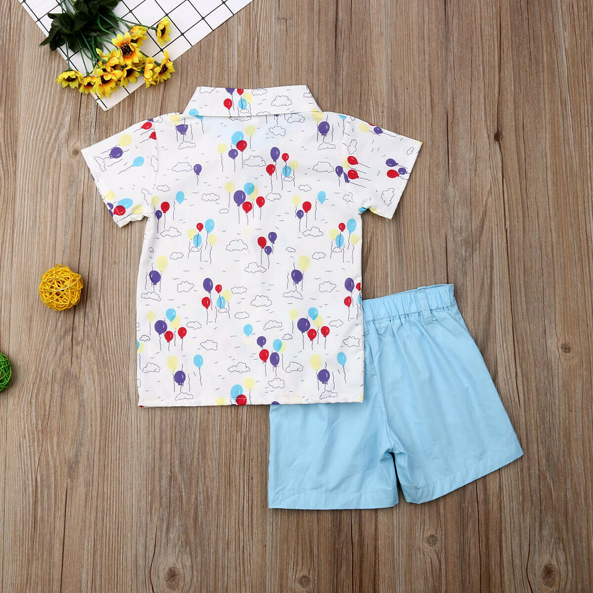 Summer Shirt+Shorts Bottoms  2Pcs Clothes 1-6Y