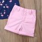 2PCS Set Flamingo Tops T-shirt+Shorts 1-6T