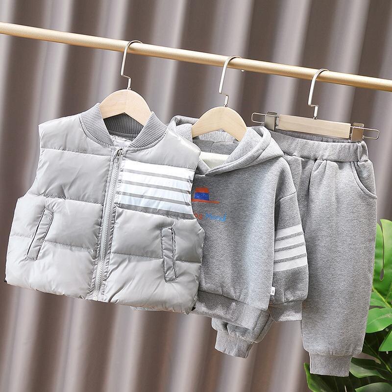 Suit Sweatshirts +Pants Cotton 3Pcs/Sets  Autumn Sports Sets