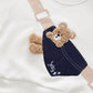 2PCS Clothes Set Embroidery Patch Cartoon Bag Bear