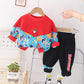 2PCS Clothes Set Printed Space Astronaut Sweatshirt Sweatpants