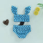 Infant Baby Girl 2pcs Swimsuits Fish Scale Print 6M-3T