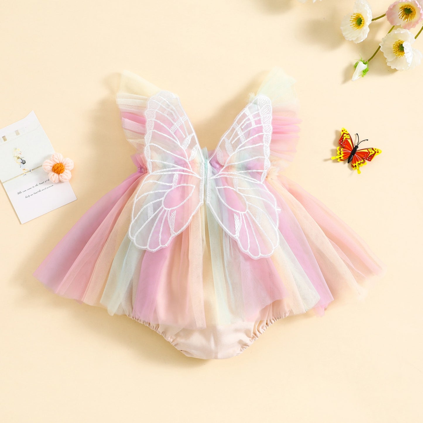 Wing Butterfly Embroidered Dress