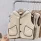 Vest Coats Soft Velvet Big Ears Hooded