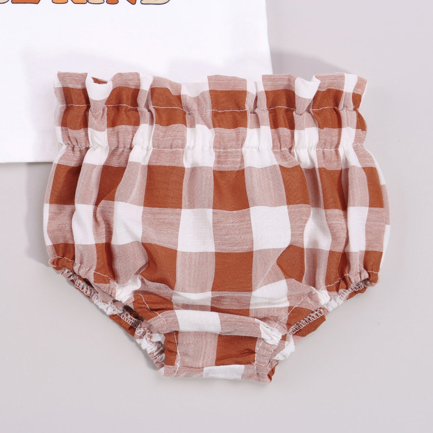 Brown Plaid Set