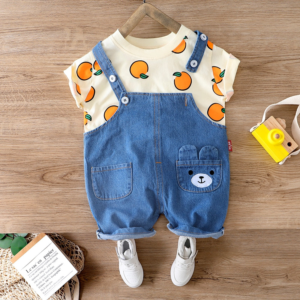 Overall Jumpsuit + Oranges Shirt