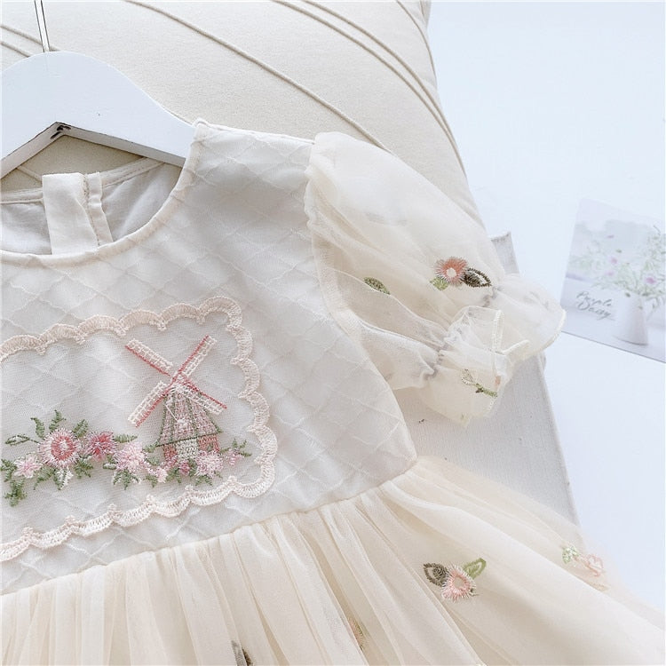 Embroidered Princess Dress 2-7 Years