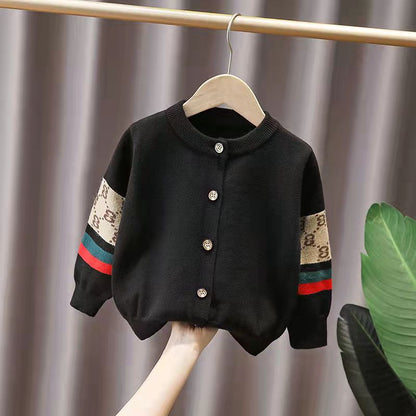 Boy Knitting Cover Jacket Spring and Autumn New Child Top Children's Leisure