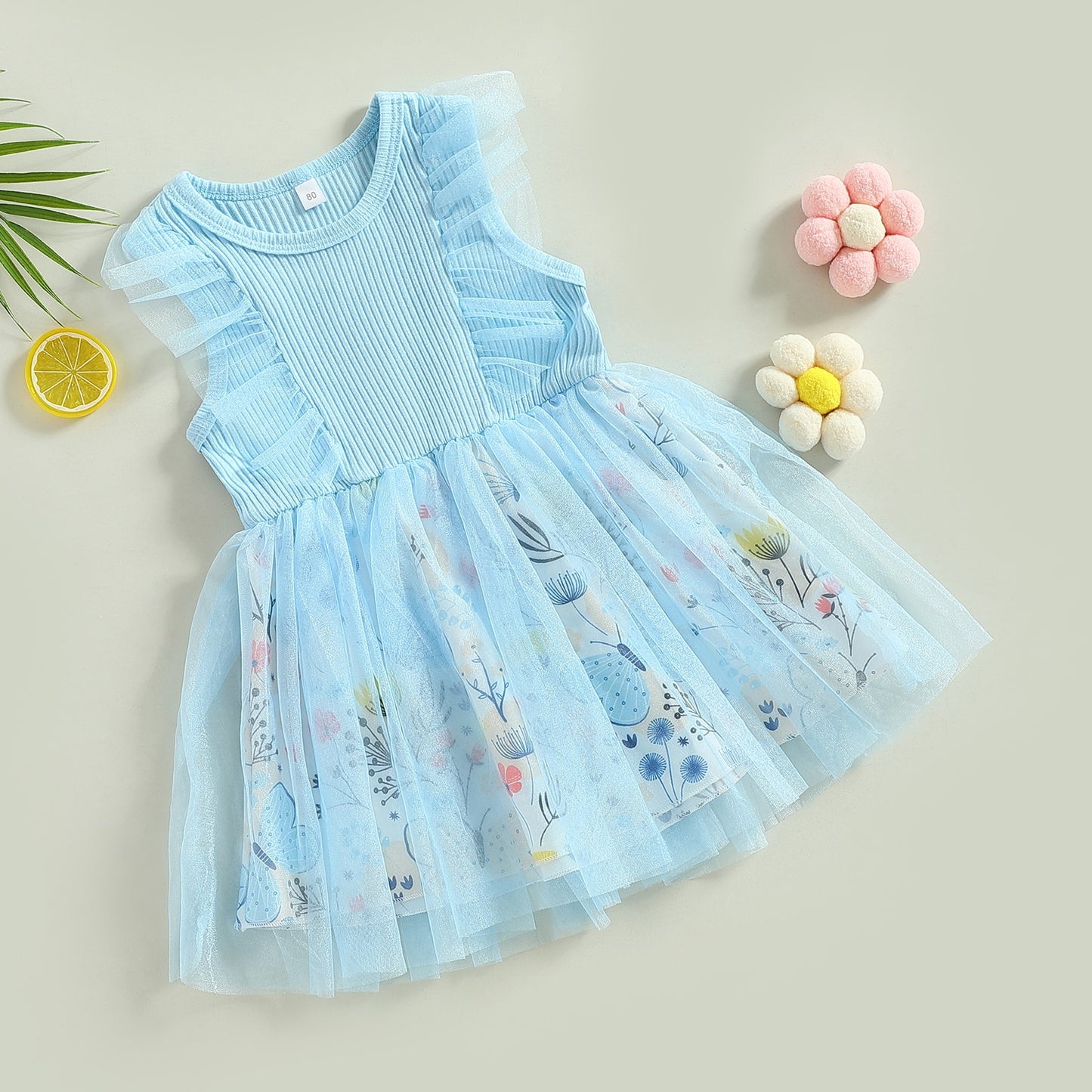 Children's Floral and Tulle Dress