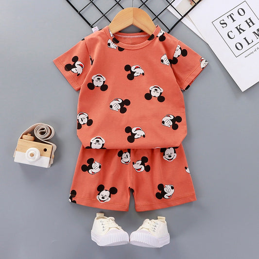 2022 Summer Children's short sleeve Set Cotton Baby Dinosaur 2-piece Clothes Boy's Clothing Set Baby Toddler Clothing For Boy