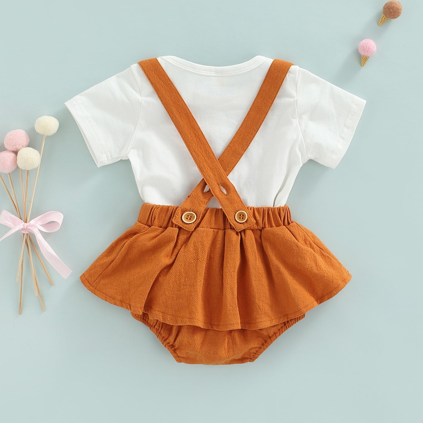 Hey Baby Bodysuit + Overall Set