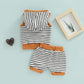 Hooded Striped Set