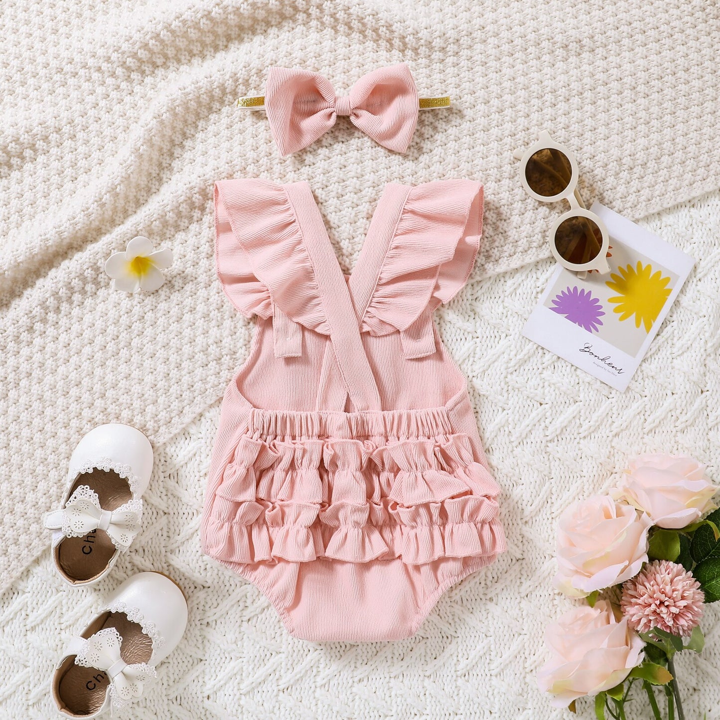 Children's Blue and Pink Bodysuit + Belt