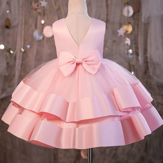 Glamour Frill Bow Party Dress