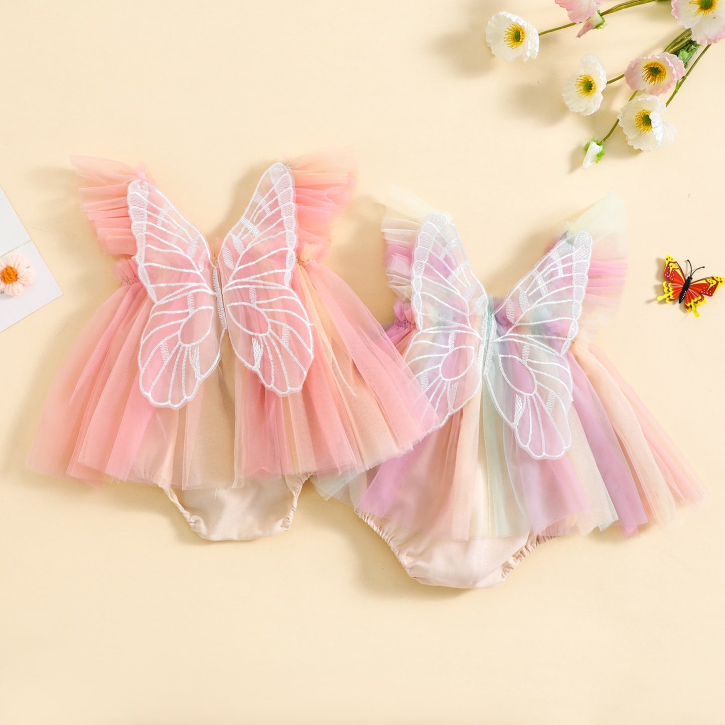 Wing Butterfly Embroidered Dress