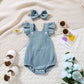 Children's Blue and Pink Bodysuit + Belt